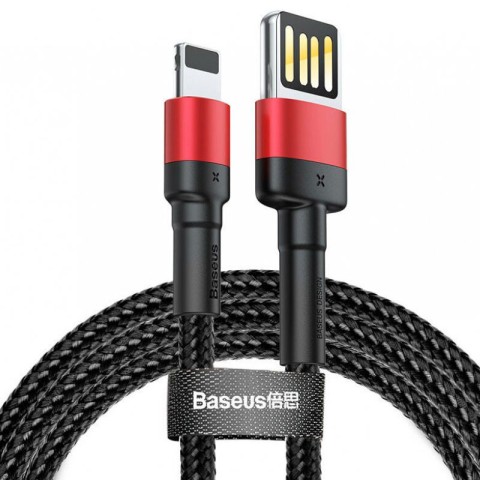 Дата кабель Baseus Cafule Lightning Cable Special Edition 2.4A (1m) (CALKLF-G) Чорний / Червоний