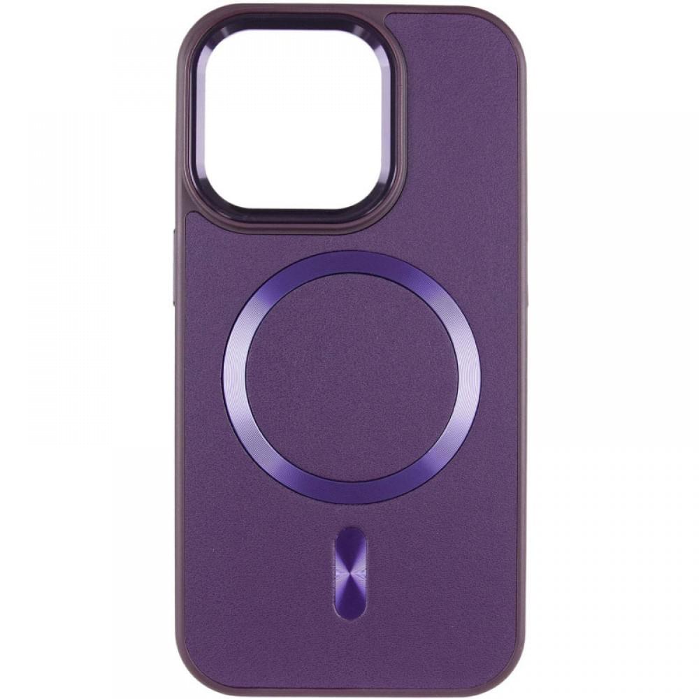 Шкіряний чохол SnapCase with MagSafe для Apple iPhone 11 (6.1") Dark Purple
