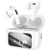Бездротові TWS навушники Borofone BW76 Brocade with Touch Screen and ANC White