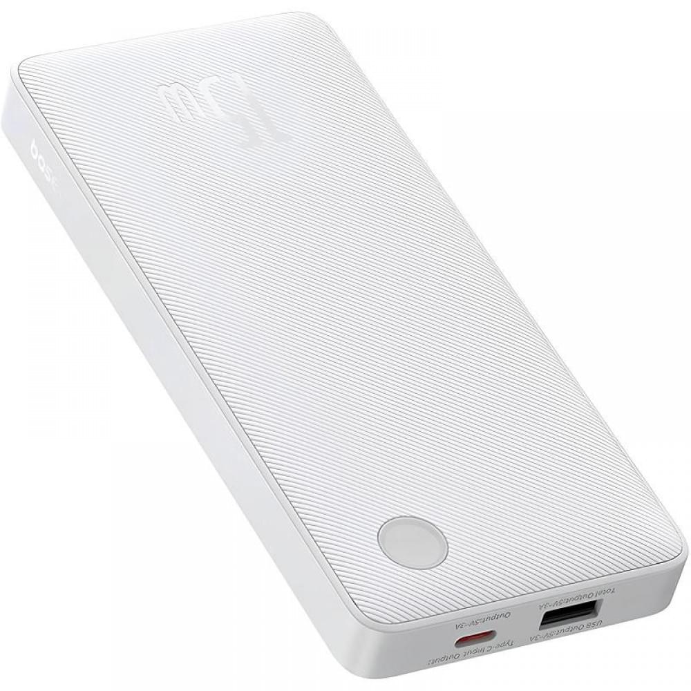 Портативний ЗП Power Bank Baseus Airpow Lite OS 15W 10000 mAh (P10067500) Moon White Портативний ЗП Power Bank Baseus Airpow Lite OS 15W 10000 mAh (P10067500) Moon White