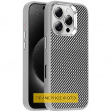 Чохол TPU+PC Carbon with MagSafe для Apple iPhone 16 Plus (6.7") Grey