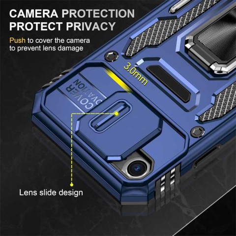 Ударостійкий чохол Camshield Army Ring для Apple iPhone 7 / 8 / SE (2020) (4.7") Синій / Navy