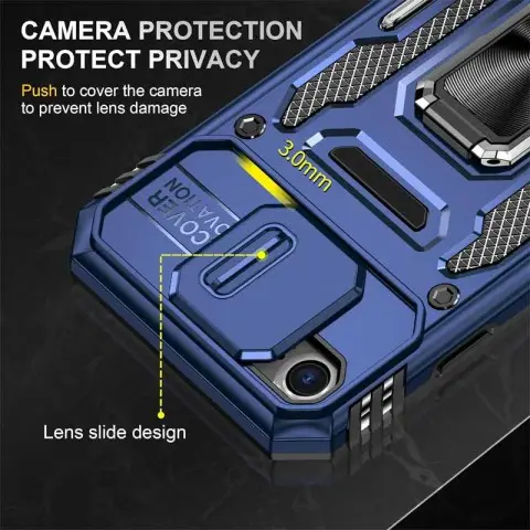 Ударостійкий чохол Camshield Army Ring для Apple iPhone 7 / 8 / SE (2020) (4.7") Синій / Navy