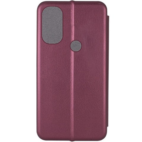 Шкіряний чохол-книжка Classy для Motorola Moto E40 Бордовий