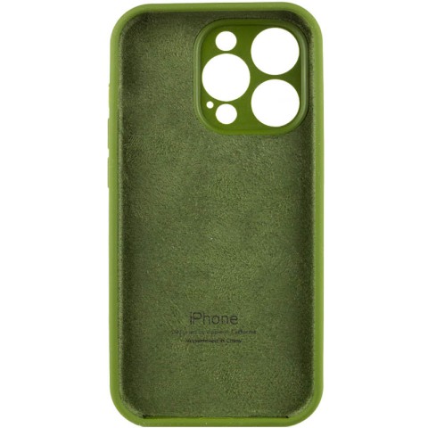 Чохол Silicone Case Full Camera Protective (AA) для Apple iPhone 14 Pro Max (6.7") Зелений / Dark Olive