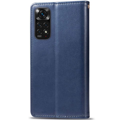 Шкіряний чохол-книжка GETMAN Gallant (PU) для Xiaomi Redmi Note 11 (Global) / Note 11S Синій