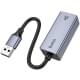 Перехідник Hoco UA37 Portable USB to RJ45 1000 Mbs (0.15m) Metal gray