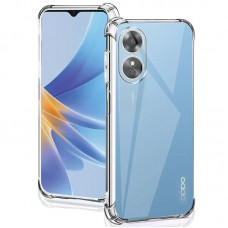 TPU чохол GETMAN Ease logo посилені кути Full Camera для Oppo A17 Безбарвний (прозорий)