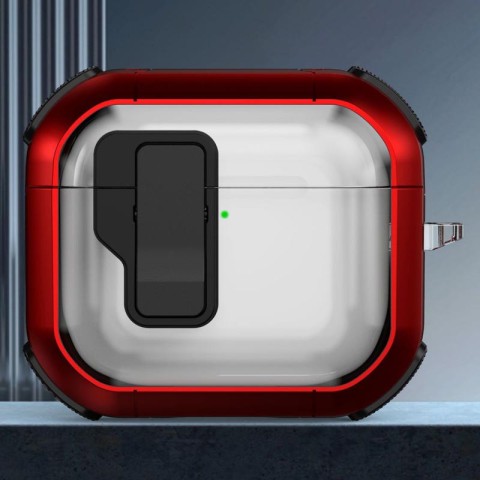 Футляр протиударний Locking Button для навушників Airpods 4 Red