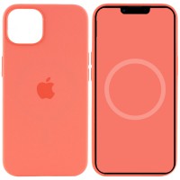 Чохол Silicone case (AAA) with Magsafe and Animation для Apple iPhone 13 (6.1") Рожевий / Pink Pomelo