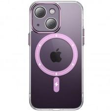 Чохол TPU+PC Colorful with MagSafe для Apple iPhone 14 (6.1") Pink
