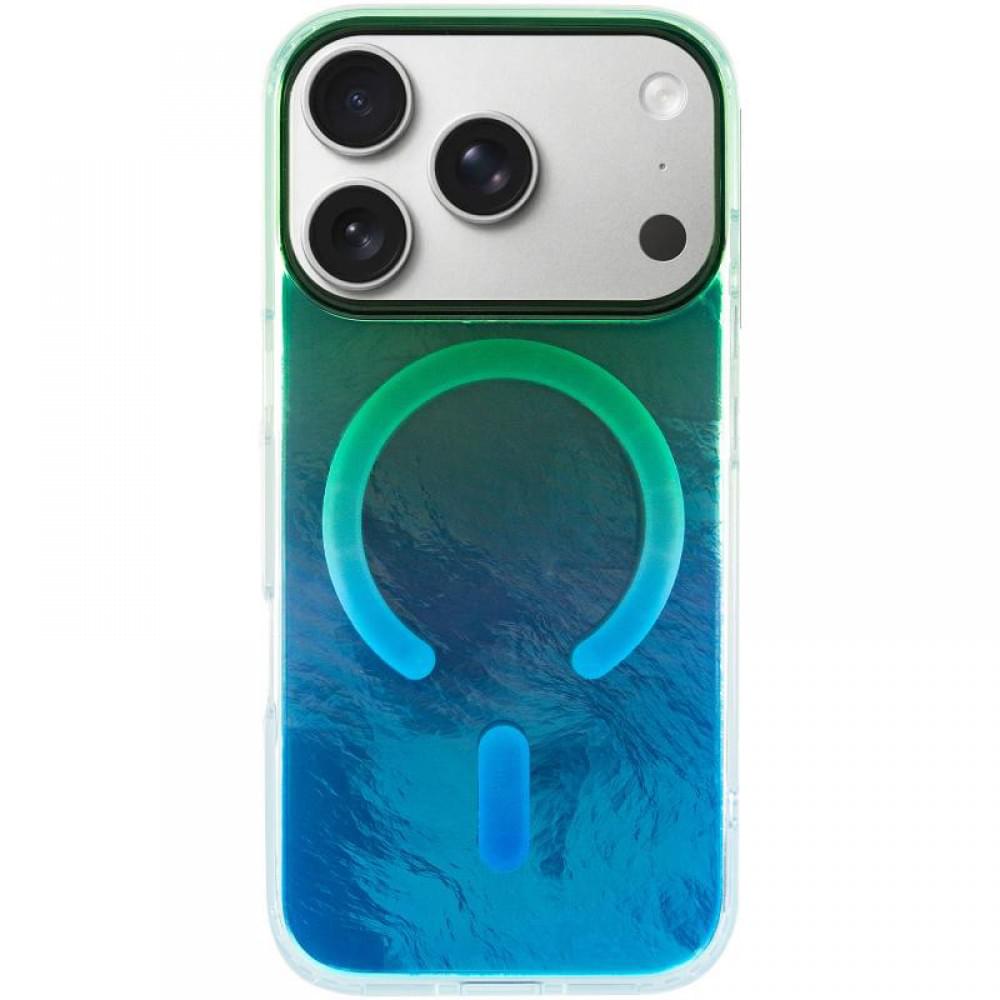 Чохол TPU Shiny Mountain (MagFit) для Apple iPhone 17 Pro (6.3") Green / Blue