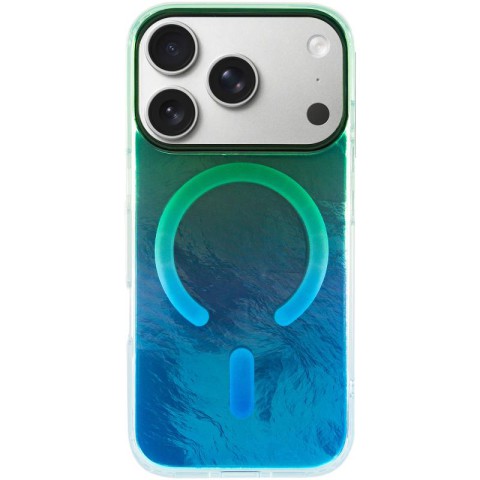 Чохол TPU Shiny Mountain (MagFit) для Apple iPhone 17 Pro (6.3") Green / Blue