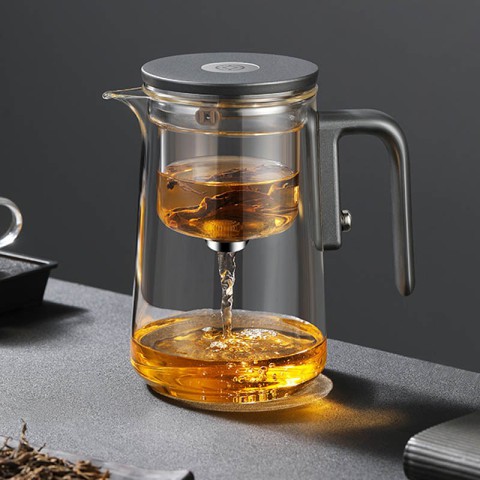 Чайник для заварювання TeaPot D-11 Fangyuan 800ml Gray handle