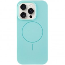 Чохол Silicone Case Full Protective (AA) NO LOGO with MagSafe для Apple iPhone 15 Pro (6.1") Бірюзовий / Light Turquoise