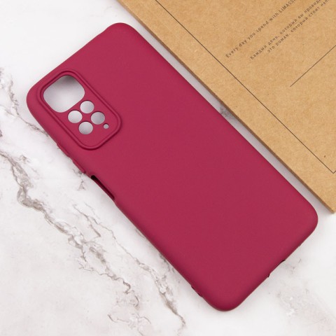 Чохол Silicone Cover Lakshmi Full Camera (AAA) для Xiaomi Redmi Note 11 (Global) / Note 11S Бордовий / Plum