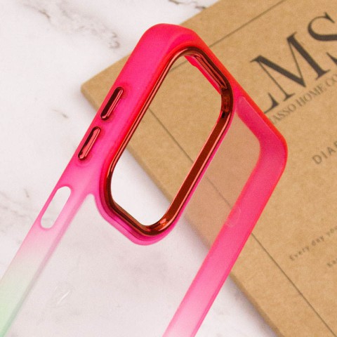 Чохол TPU+PC Fresh sip series для Realme C67 4G Салатовий / Рожевий