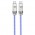 Дата кабель Hoco U113 Solid 100W Type-C to Type-C (1m) Blue