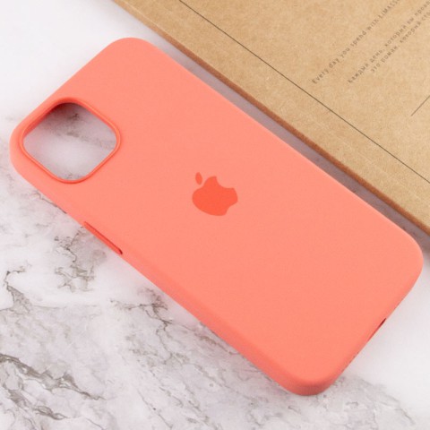 Чохол Silicone case (AAA) with Magsafe and Animation для Apple iPhone 13 (6.1") Рожевий / Pink Pomelo