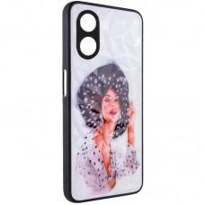 TPU+PC чохол Prisma Ladies для Oppo A78 4G Girl in a hat