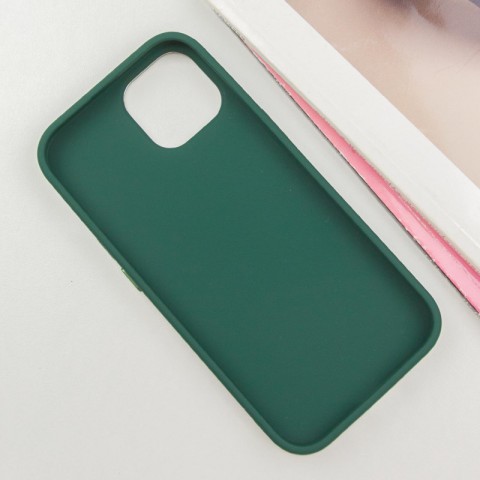 TPU чохол Bonbon Metal Style with MagSafe для Apple iPhone 14 (6.1") Зелений / Pine green