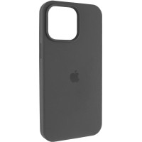 Чохол Silicone Case (AA) Logo with MagSafe для Apple iPhone 15 (6.1") Сірий / Dark Gray