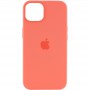 Чохол Silicone case (AAA) full with Magsafe and Animation для Apple iPhone 13 (6.1") Рожевий / Pink Pomelo
