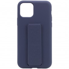 Чохол Silicone Case Hand Holder для Apple iPhone 11 Pro Max (6.5") Темно-синій / Midnight blue
