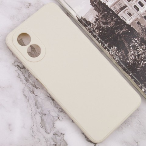 Силіконовий чохол Candy Full Camera для Oppo A58 4G Бежевий / Antique White