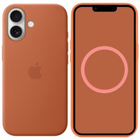 Чохол Silicone case (AAA) with Magsafe and Animation для Apple iPhone 17 (6.3") Terra Cotta