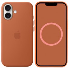 Чохол Silicone case (AAA) with Magsafe and Animation для Apple iPhone 17 (6.3") Terra Cotta