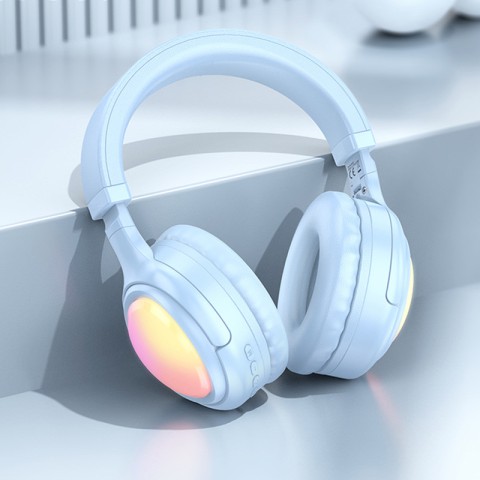 Накладні бездротові навушники Hoco W48 Focus Blue