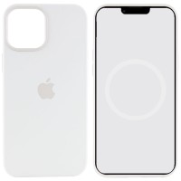 Чохол Silicone case (AAA) with Magsafe and Animation для Apple iPhone 12 Pro / 12 (6.1") Білий / White
