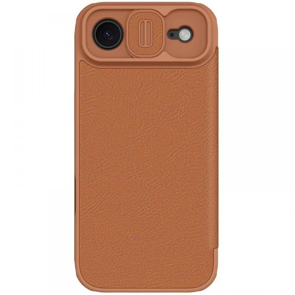 Шкіряний чохол-книжка Nillkin Qin Pro Camshield для Apple iPhone 17 Air (6.5") Brown