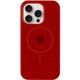 Чохол Silicone Case Full Protective (AA) with MagSafe для Apple iPhone 15 Pro (6.1") Червоний / Deep Red