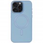 Шкіряний чохол Bonbon Leather Metal Style with MagSafe для Apple iPhone 13 Pro (6.1") Блакитний / Mist blue