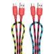Дата кабель Hoco X116 Meridian USB to Type-C 3A (1m) Gradient Red Mix