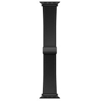 Ремінець Hoco WA34 Basic magnetic buckle silicone leather strap для Apple watch 44/45/46/49mm Black