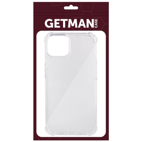 TPU чохол GETMAN Ease logo посилені кути для Apple iPhone 14 Plus (6.7") Безбарвний (прозорий)