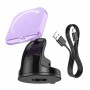 Автотримач з БЗП Hoco HW18 Crystal (center console) Romantic purple