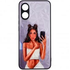 TPU+PC чохол Prisma Ladies для Oppo A38 / A18 Black in White
