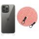 Чохол TPU Transparent with Straps для Apple iPhone 15 Pro (6.1") Red / White
