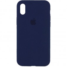 Чохол Silicone Case Full Protective (AA) для Apple iPhone X / XS (5.8") Синій / Deep navy