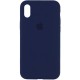 Чохол Silicone Case Full Protective (AA) для Apple iPhone X / XS (5.8") Синій / Deep navy