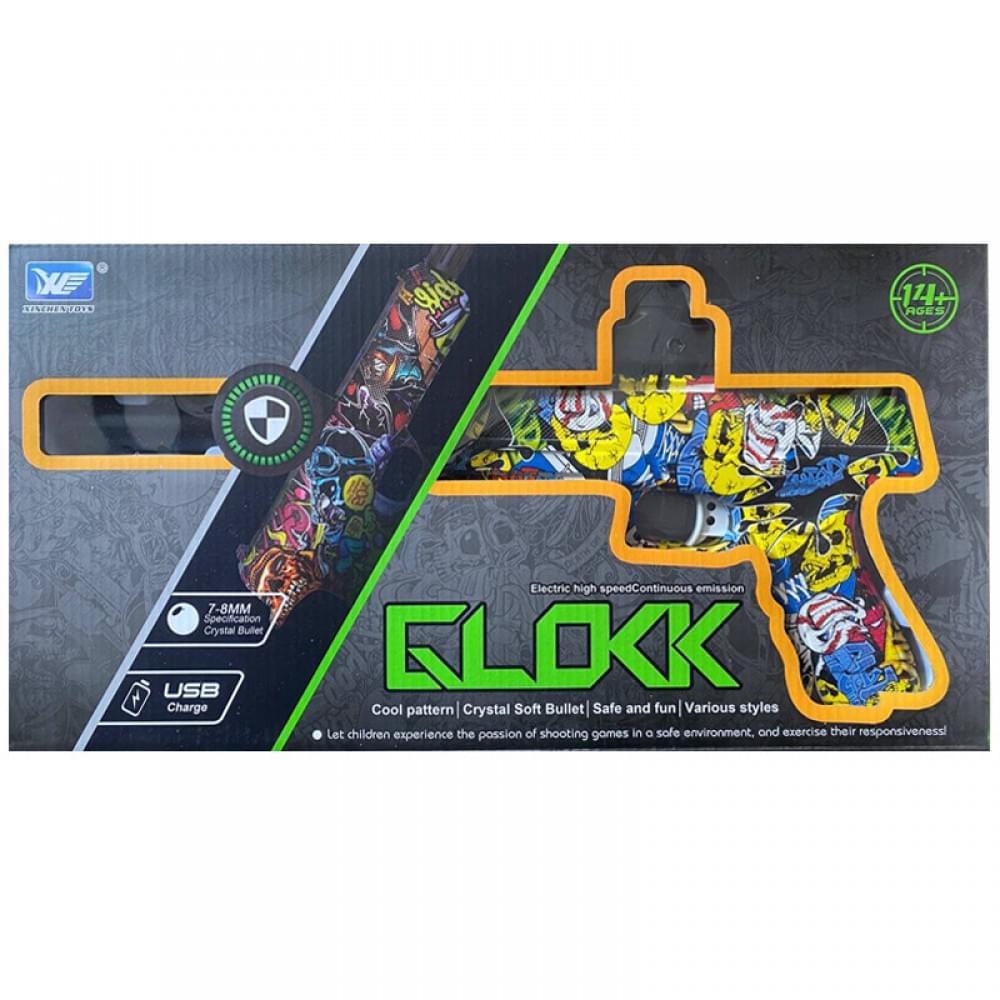 Пістолет на гідрогелевих кульках (орбізах) Glokk Colorful