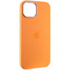 Чохол Silicone Case Metal Buttons (AA) для Apple iPhone 12 Pro / 12 (6.1") Помаранчевий / Marigold