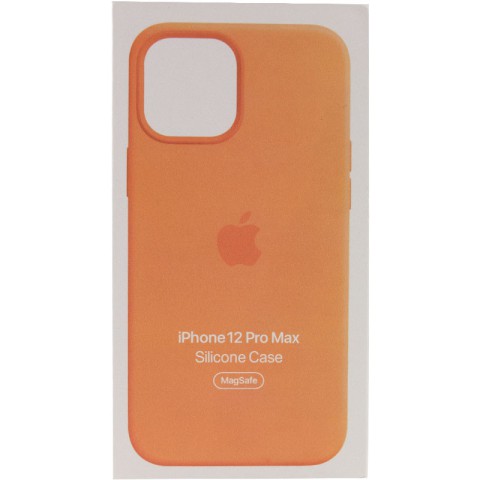 Чохол Silicone case (AAA) with Magsafe and Animation для Apple iPhone 12 Pro Max (6.7") Помаранчевий / Kumquat