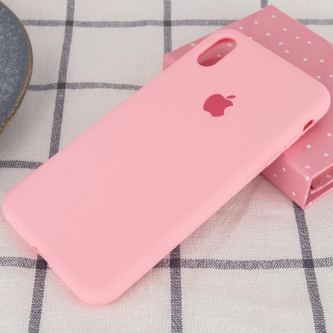 Чохол Silicone Case Full Protective (AA) для Apple iPhone XS Max (6.5") Рожевий / Pink