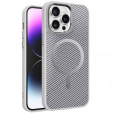 Чохол TPU+PC Carbon Mirage with MagSafe для Apple iPhone 15 Pro Max (6.7") Grey