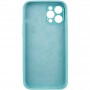 Чохол Silicone Case Full Camera Protective (AA) NO LOGO для Apple iPhone 12 Pro (6.1") Бірюзовий / Marine Green